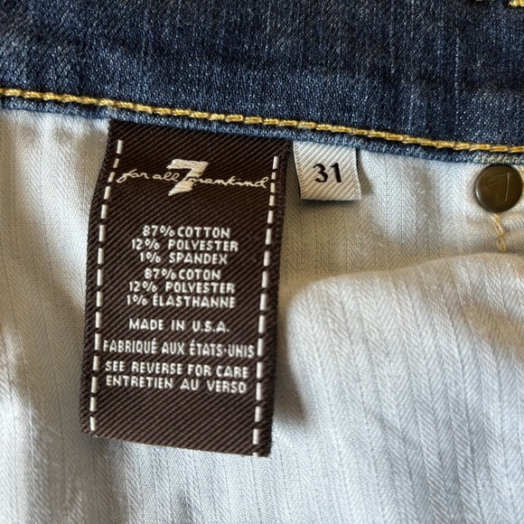 7 For All Mankind Bootcut Women's Denim Jeans in Dark Wash Size 31 - Picture 5 of 8